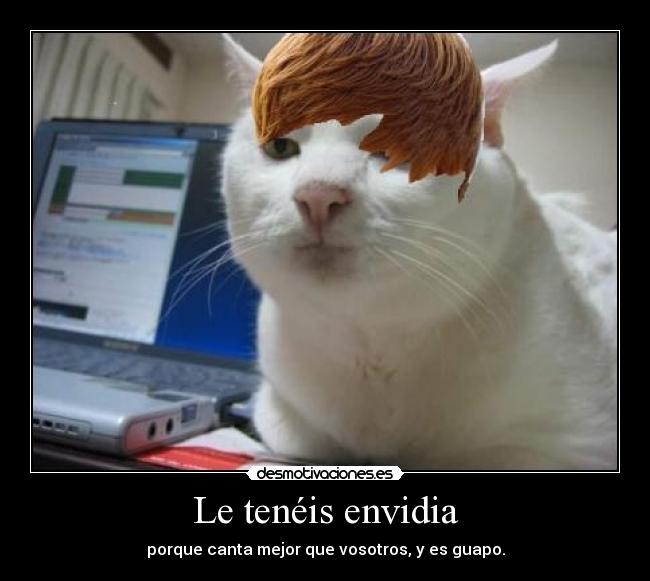 Le tenéis envidia - porque canta mejor que vosotros, y es guapo.