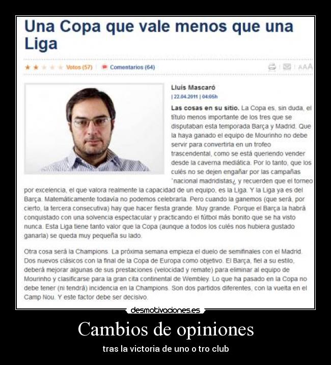 Cambios de opiniones - 