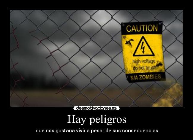 carteles haber peligro gustar vivir consecuencia ely desmotivaciones