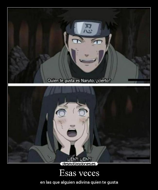 carteles clanfeurry anime shinigamisempai naruto hinata kiba adivinar quien gusta desmotivaciones