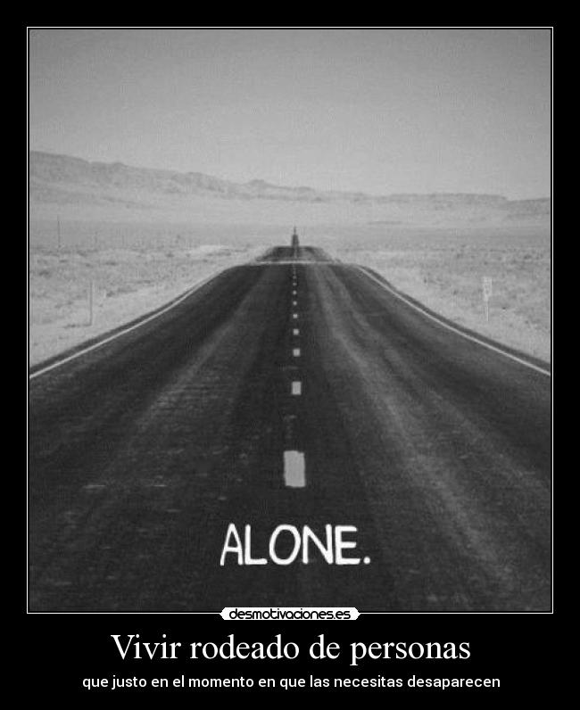 Vivir rodeado de personas -