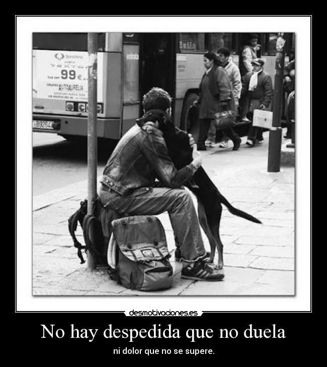 No hay despedida que no duela - ni dolor que no se supere.