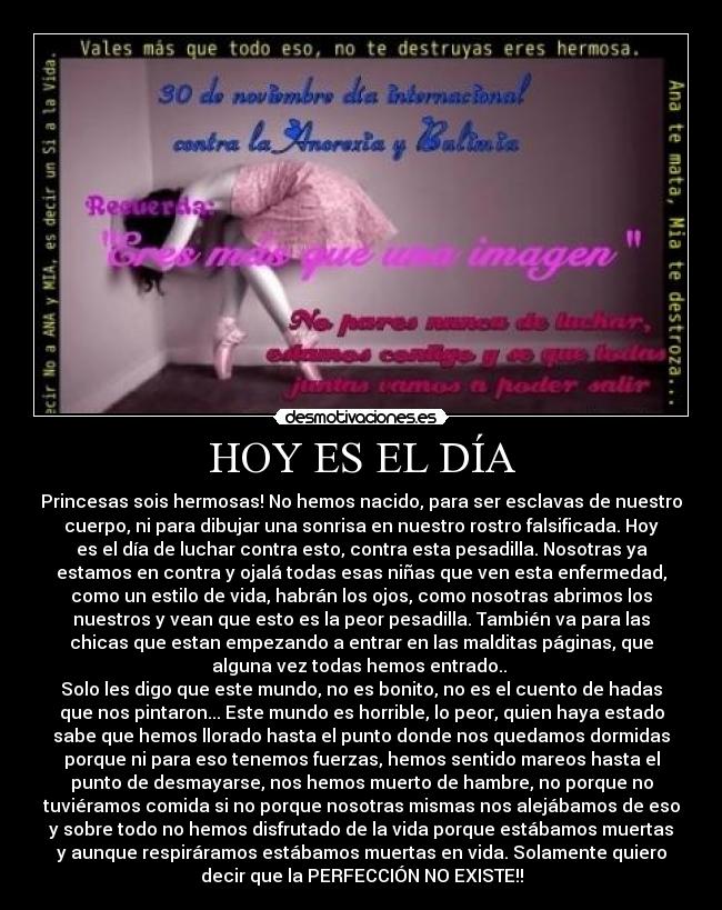 carteles hoy lucha contra anorexia bulimia desmotivaciones