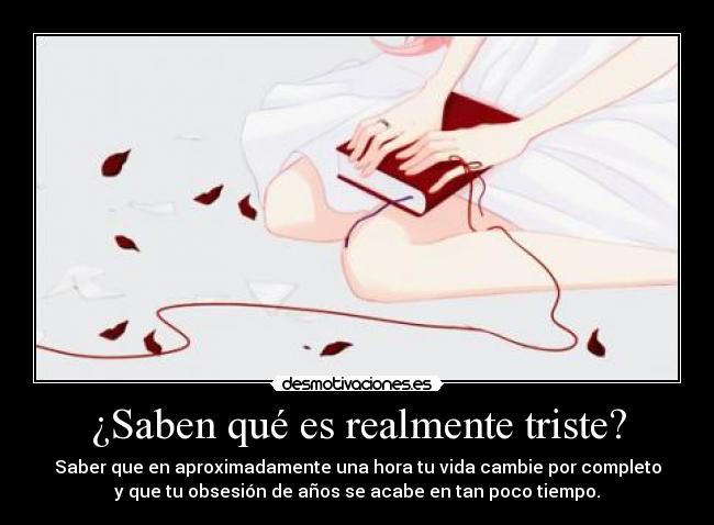 ¿Saben qué es realmente triste? - 