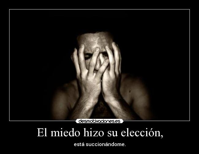 El miedo hizo su elección, - 