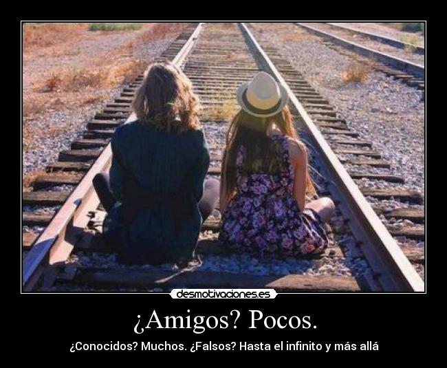 ¿Amigos? Pocos. - ¿Conocidos? Muchos. ¿Falsos? Hasta el infinito y más allá