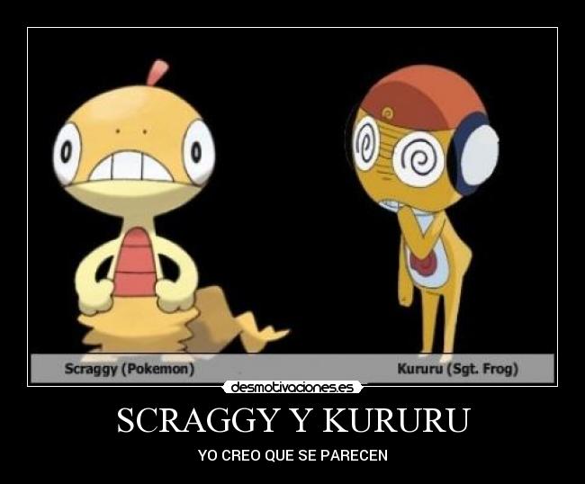 carteles parecidos kururu scraggy desmotivaciones