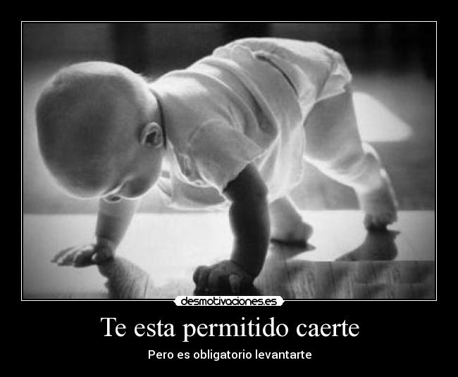 carteles esta permitido caerte desmotivaciones