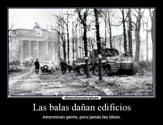 Las balas dañan edificios -