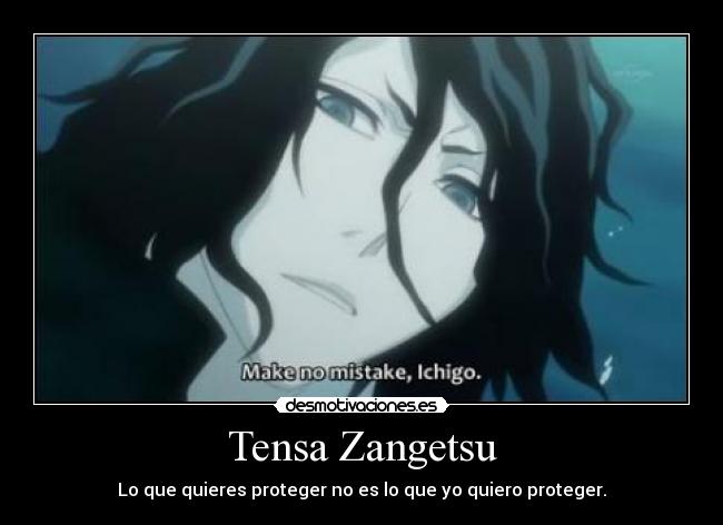 Tensa Zangetsu - Lo que quieres proteger no es lo que yo quiero proteger.