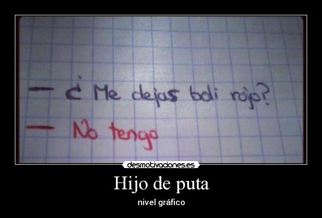 Hijo de puta - nivel gráfico
