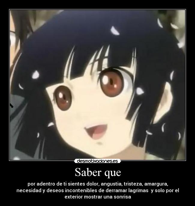 Saber que -