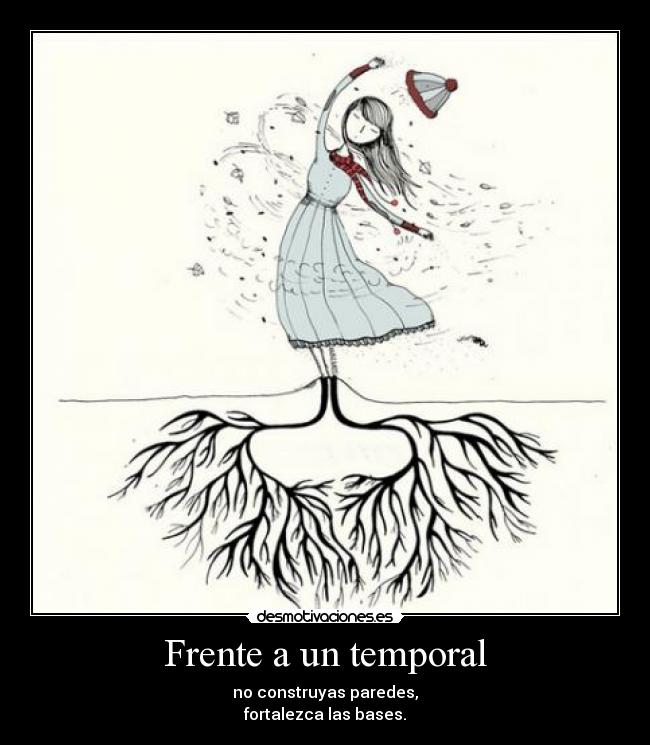 Frente a un temporal -