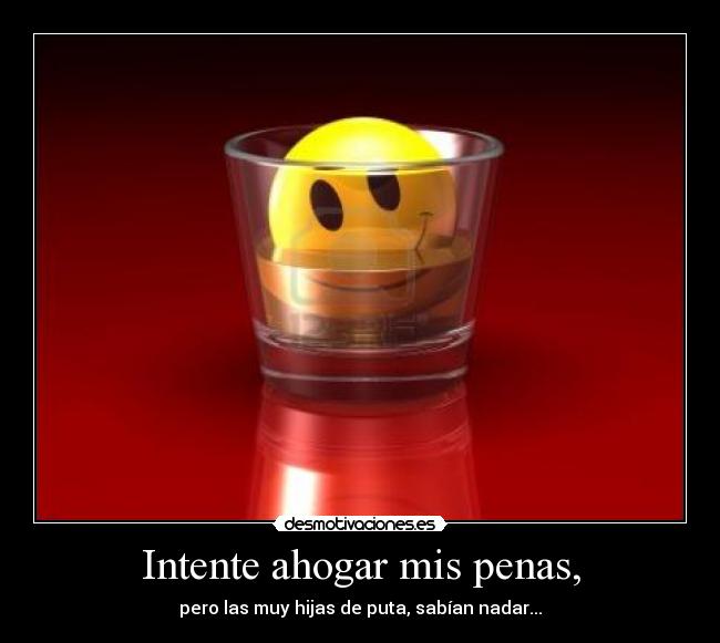 Intente ahogar mis penas, -