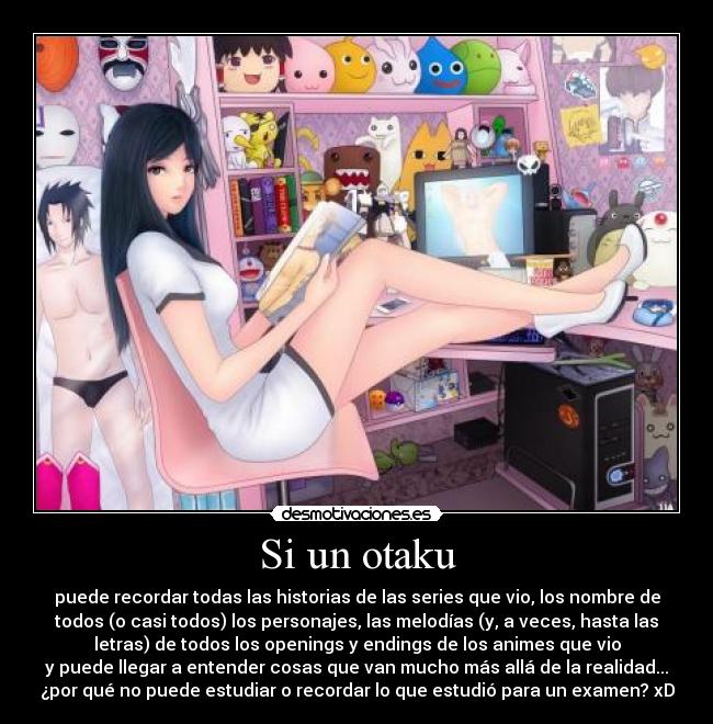 carteles anime otaku estudios estudiar recordar opening ending personaje realidad desmotivaciones