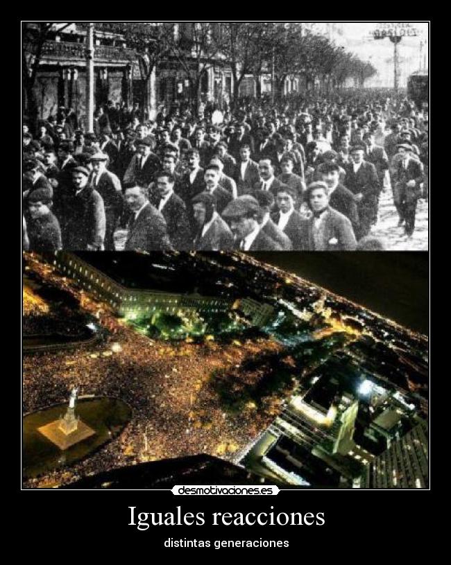 Iguales reacciones - distintas generaciones