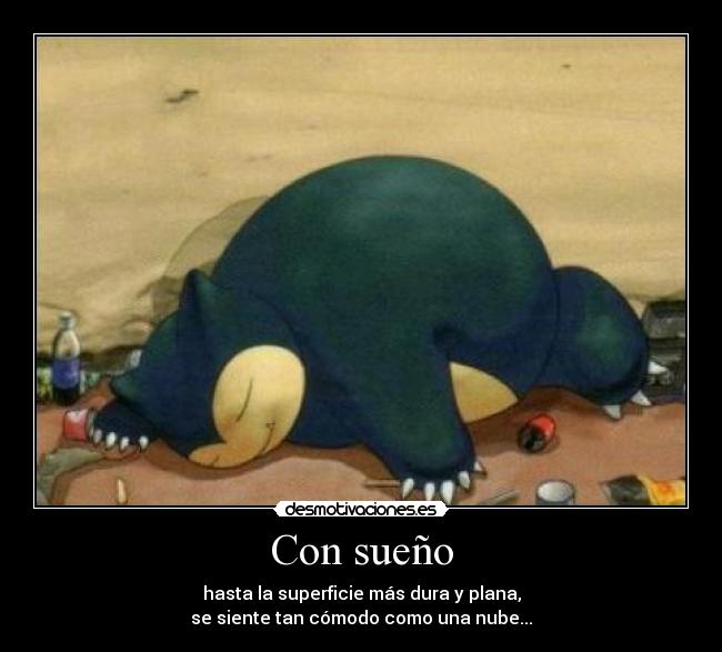 carteles anime pokemon snorlax sleeping desmotivaciones