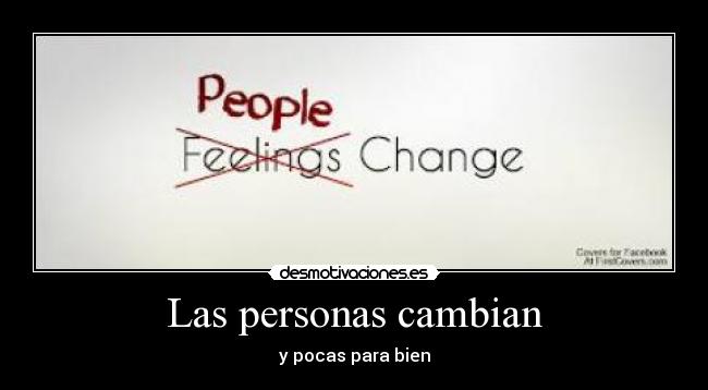 Las personas cambian - 