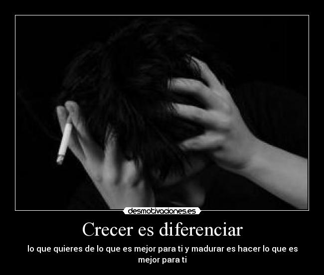 Crecer es diferenciar -