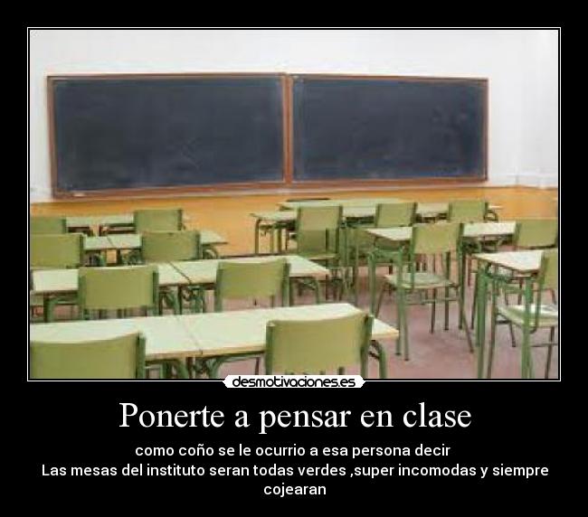 Ponerte a pensar en clase -