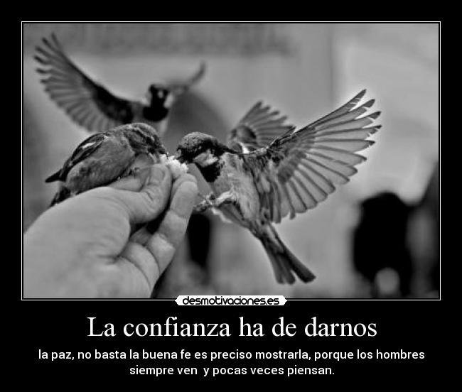 La confianza ha de darnos - 