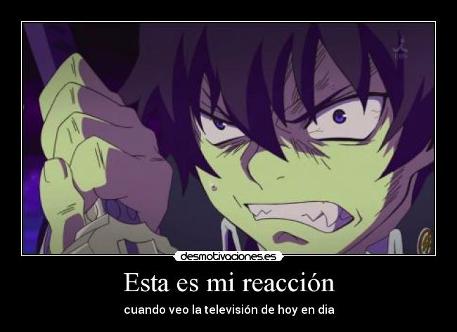 carteles anime otaku manga television aono exorcist chiste realidad ficcion entretenimiento broma chiste desmotivaciones