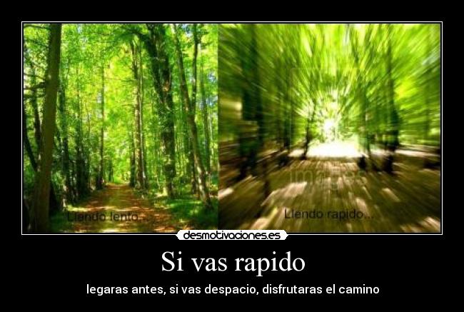 Si vas rapido - 