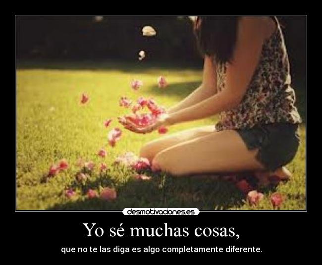 Yo sé muchas cosas, - 