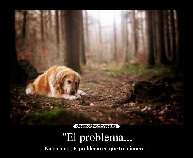 El problema... - No es amar, El problema es que traicionen...