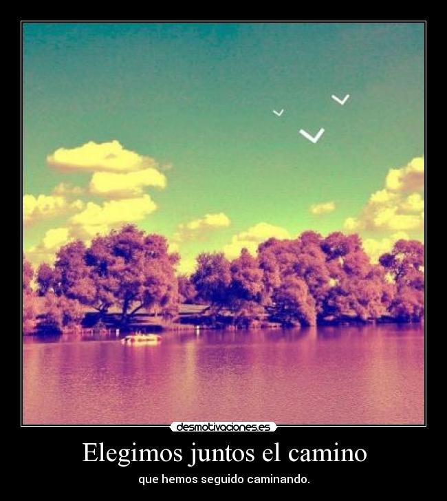 Elegimos juntos el camino - que hemos seguido caminando.