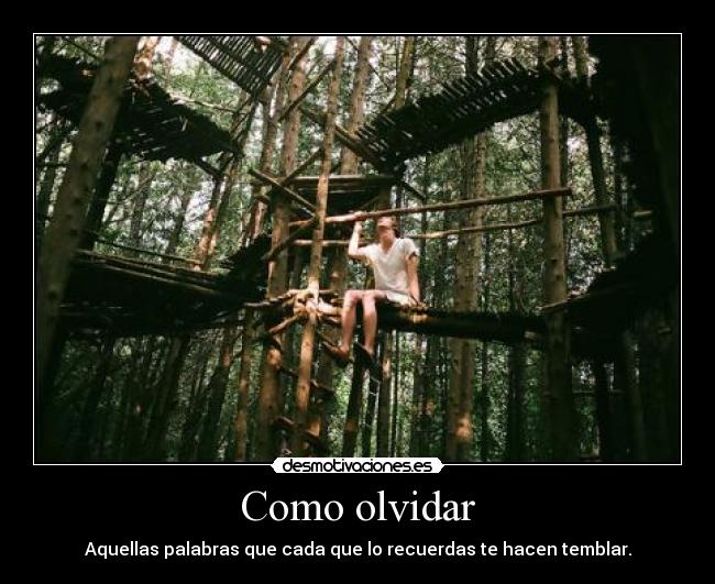 Como olvidar - Aquellas palabras que cada que lo recuerdas te hacen temblar.