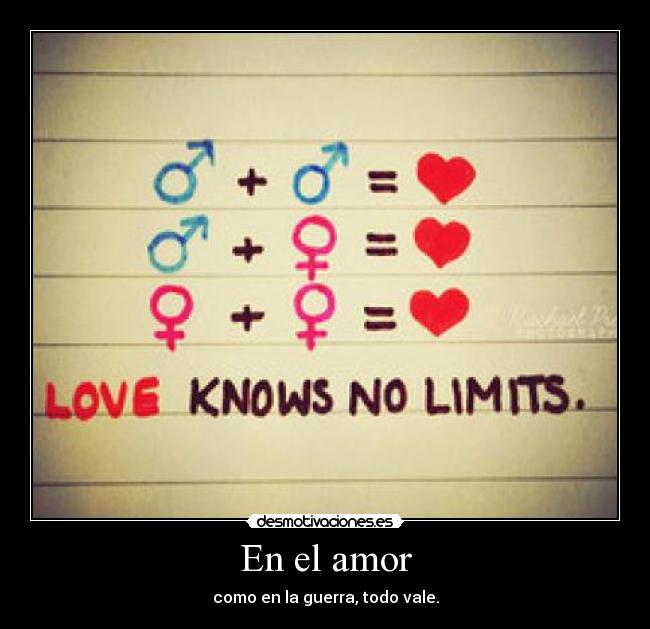 En el amor -