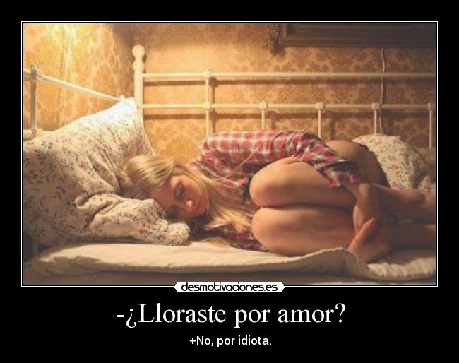 -¿Lloraste por amor? - 