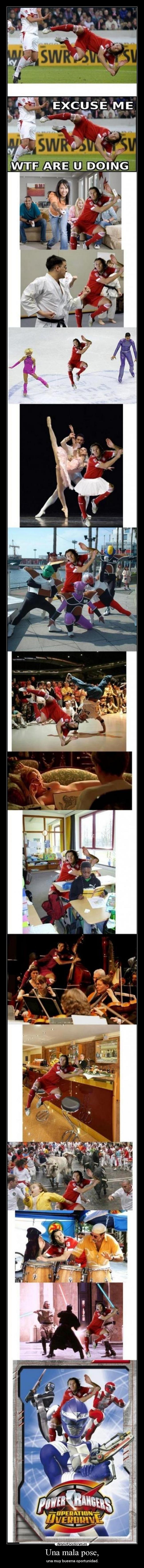 Una mala pose, - una muy bueena oportunidad.