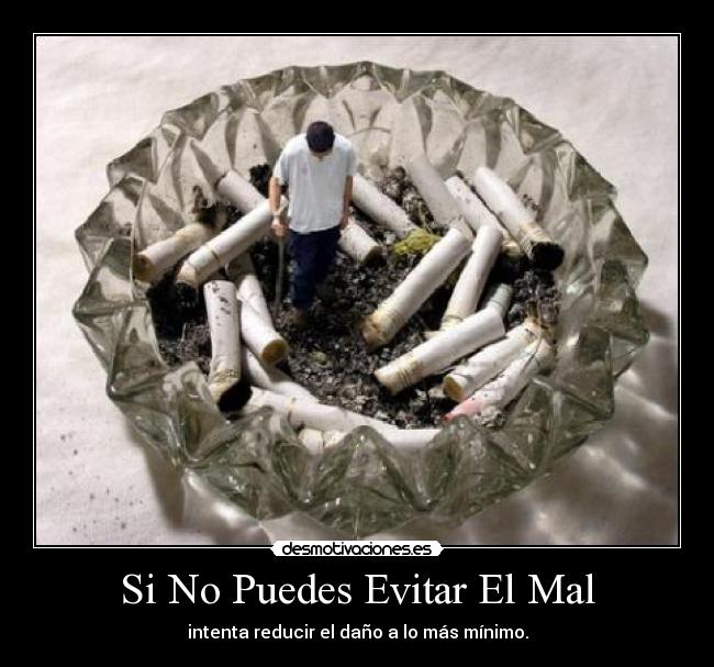 Si No Puedes Evitar El Mal - intenta reducir el daño a lo más mínimo.