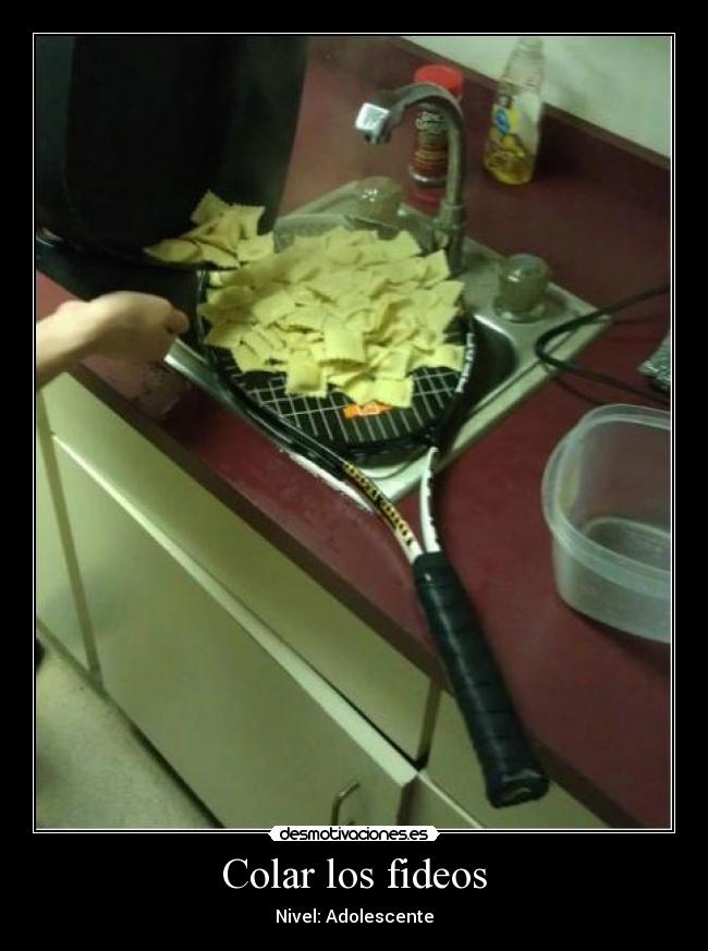 Colar los fideos - Nivel: Adolescente