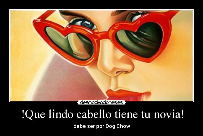 !Que lindo cabello tiene tu novia! - debe ser por Dog Chow