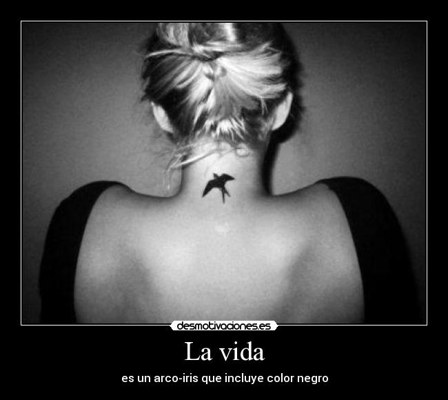 La vida - es un arco-iris que incluye color negro