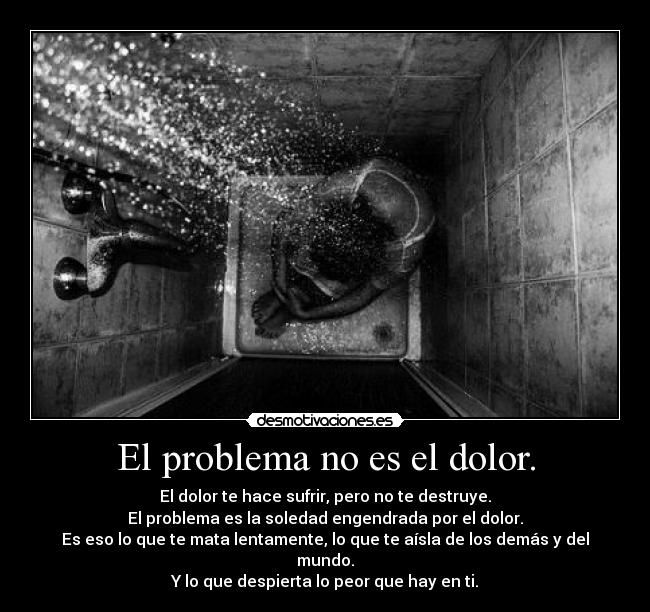 El problema no es el dolor. -