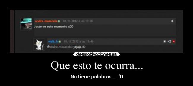 Que esto te ocurra... - 