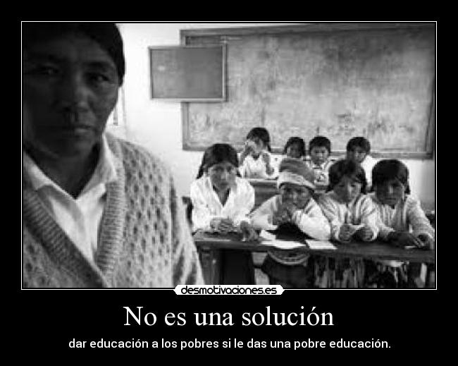 No es una solución -