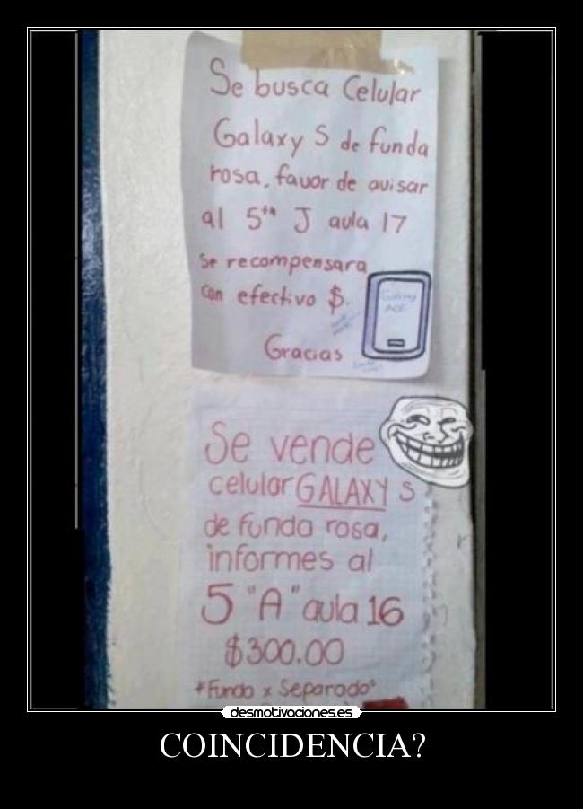 COINCIDENCIA? -