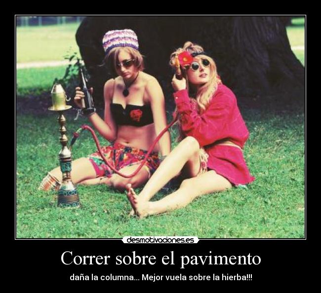 Correr sobre el pavimento -