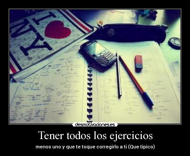 Tener todos los ejercicios - 