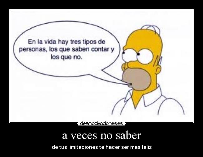 a veces no saber -