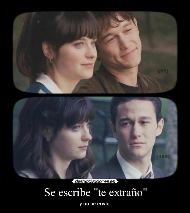 Se escribe te extraño - y no se envía.