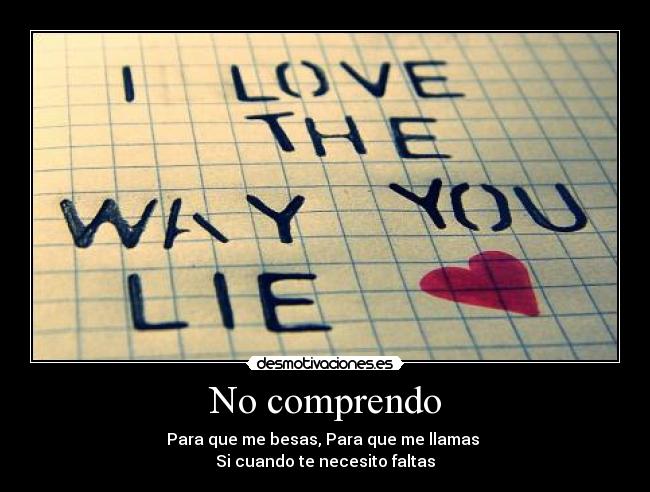 No comprendo - 