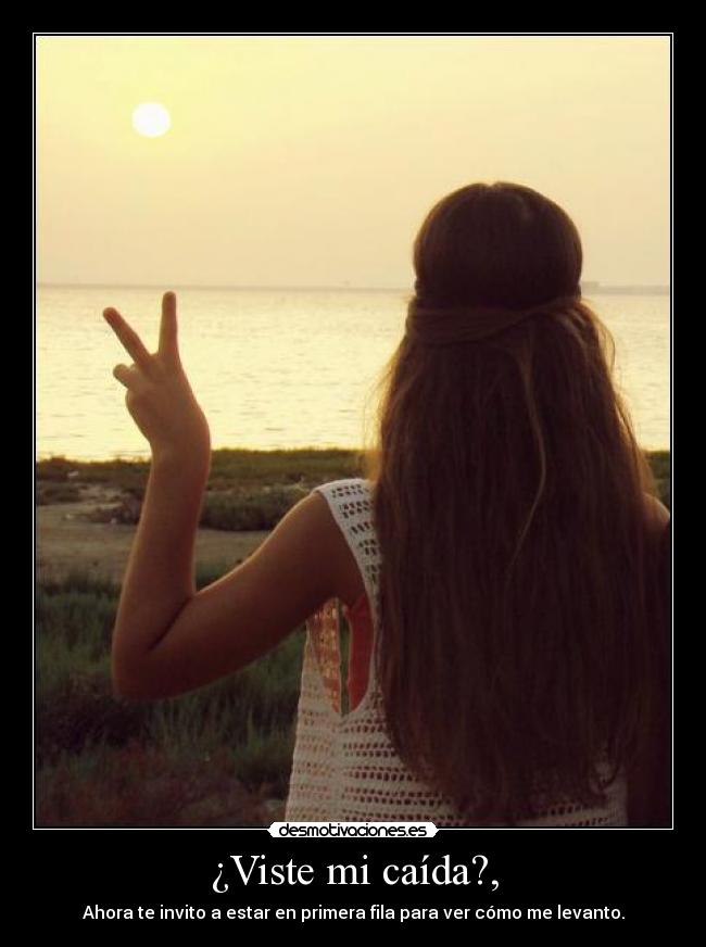¿Viste mi caída?, -