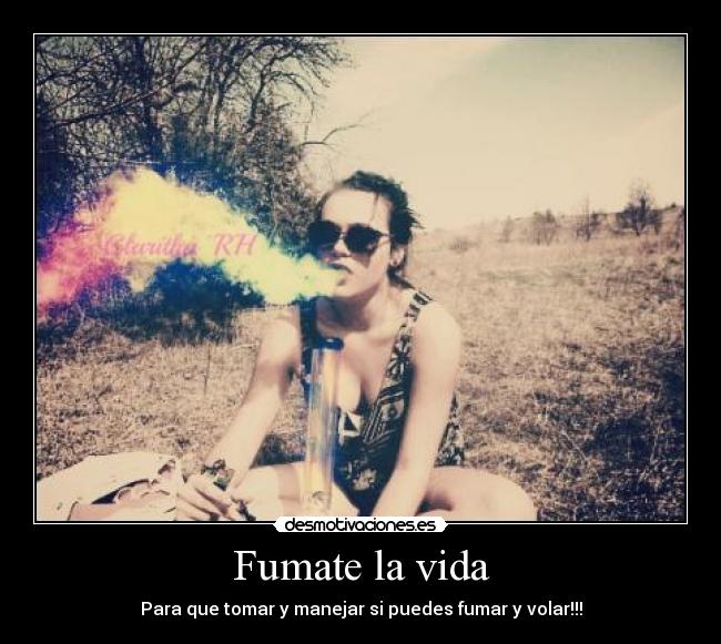 Fumate la vida - Para que tomar y manejar si puedes fumar y volar!!!