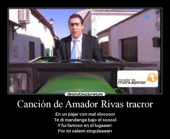 Canción de Amador Rivas tracror - 